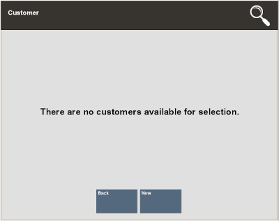 Customer Not Found Message
