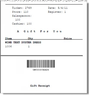 Gift Receipt