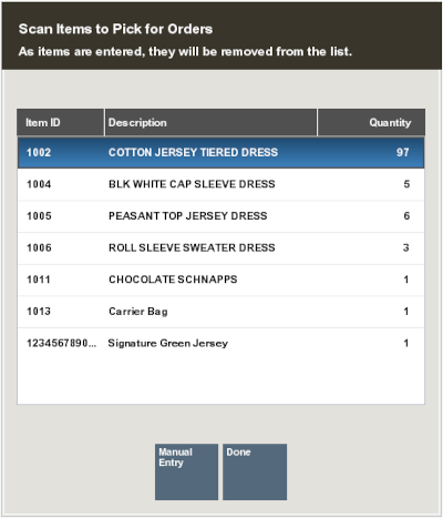 Scan Items to Pick for Orders - After Scan