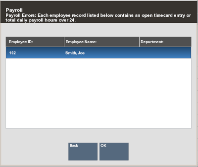 Payroll Errors at Posting