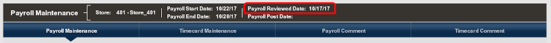 Payroll Reviewed Timestamp