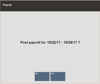 Post Payroll Confirmation Prompt