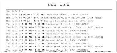 Print Schedule