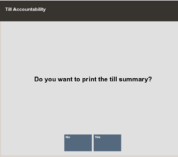 Till Summary Receipt Prompt