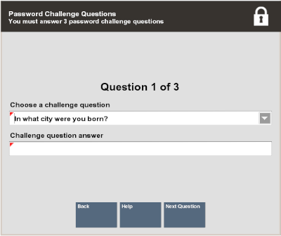 Password Challenge Questions Maintenance