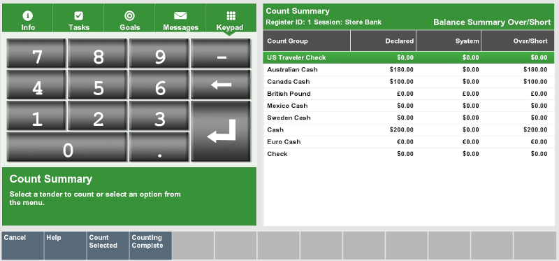 Safe Deposit Summary