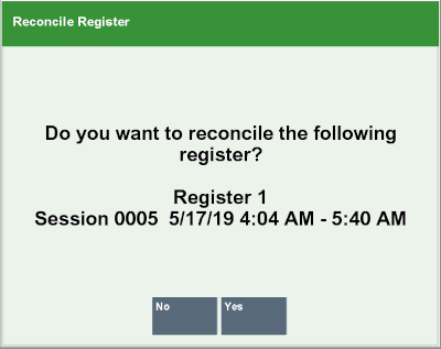 Reconcile Register