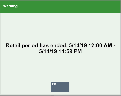 Retail Period Ended Prompt