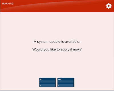 System Update Warning