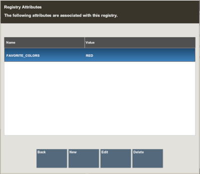 Registry Attributes List