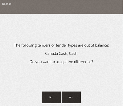 Tenders Out of Balance Prompt