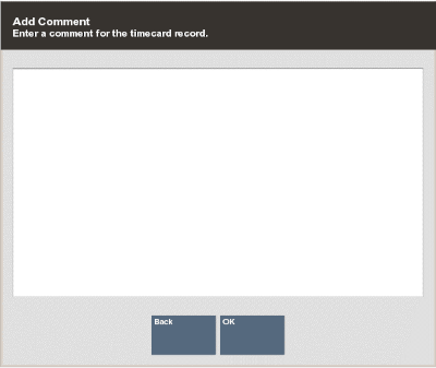 Timecard Comment Form