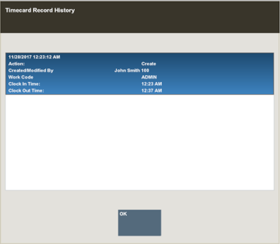 Timecard Record History