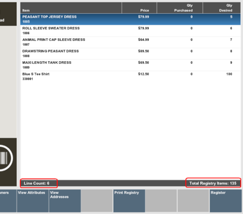 View Port Line Count and Item Quantity