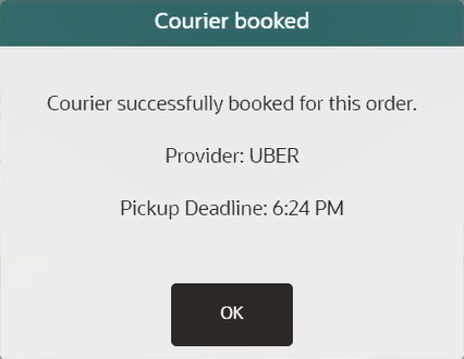 Courier Booked