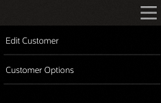 Customer Context Menu Options