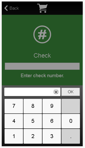 Handheld Check Number Prompt
