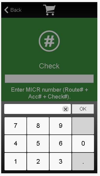 Handheld Check MICR Number Prompt