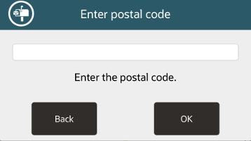 Enter Postal Code