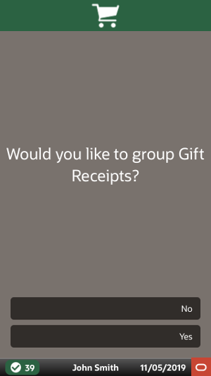 Handheld Group Gift Receipts Prompt