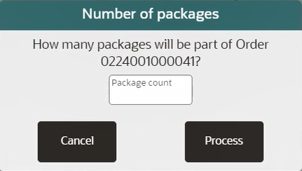 Number of packages