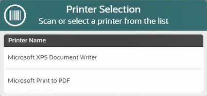 Printer Selection