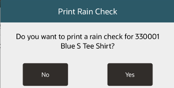 Print Rain Check