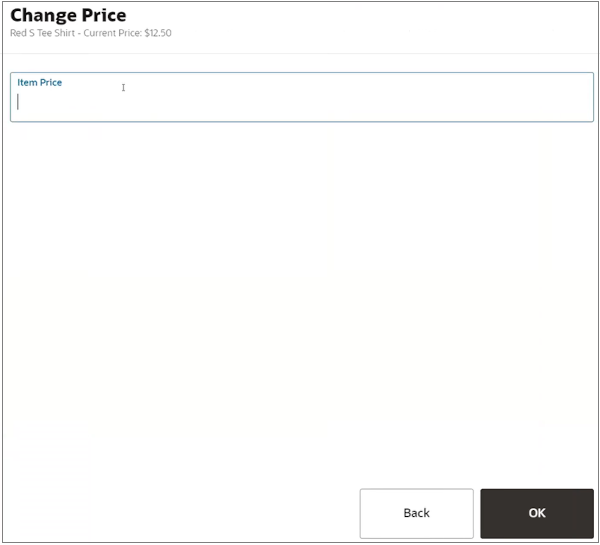 Change Item Price