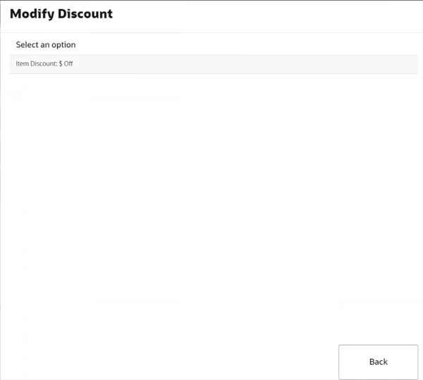 Modify Discount