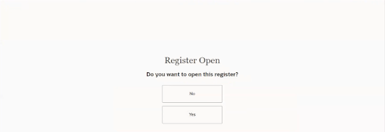 Open Register Prompt