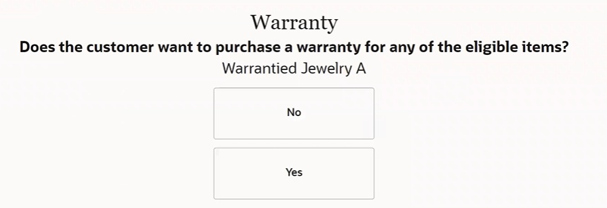 Warranty Item