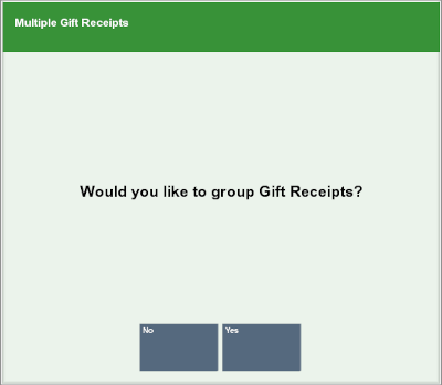 Multiple Gift Items - Group Receipts Prompt Multiple Gift Items - Group Receipts Prompt