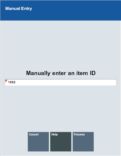 Purchase Items Manual Entry