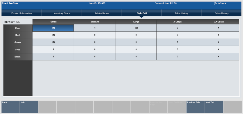 Style Grid Tab
