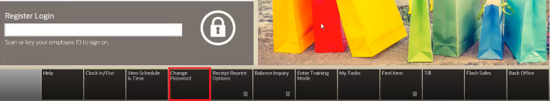 Change Password Login Screen Change Password Login Screen