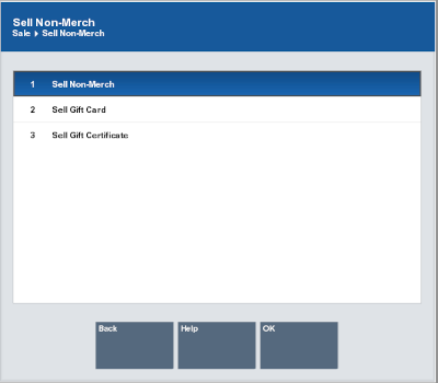 List of Non-Merchandise Options
