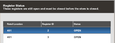 Open Registers Open Registers