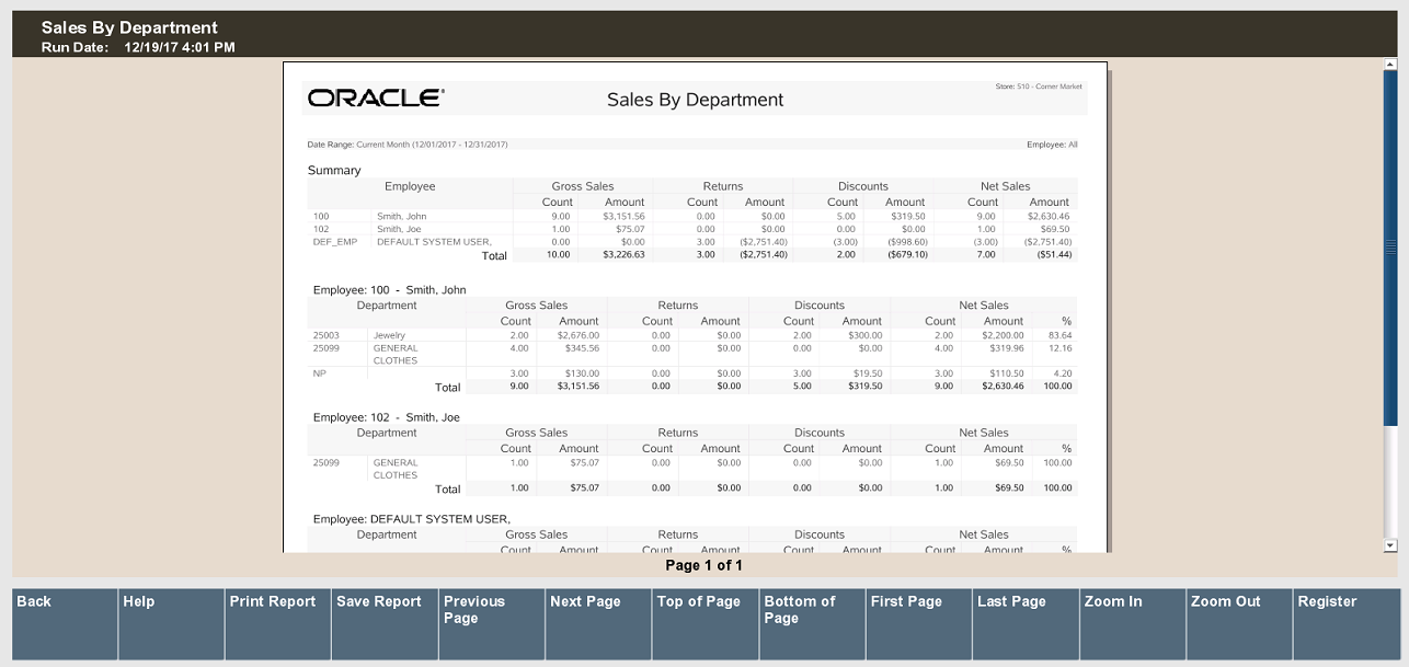 Report Navigation Options Report Navigation Options