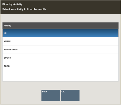 Activity Filtering
