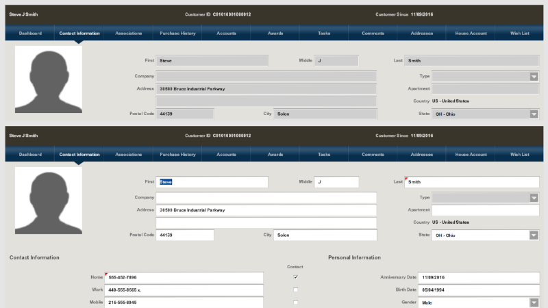 Data Entry form in edit mode Data Entry form in edit mode