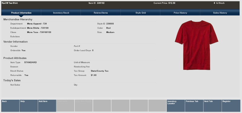 Item Lookup Results - Add Item Option Item Lookup Results - Add Item Option