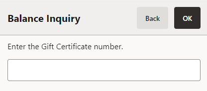 Gift Certificate Inquiry Prompt