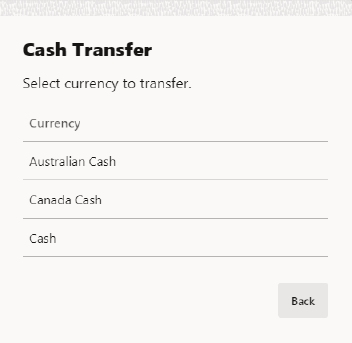 Cash Transfer Currency List