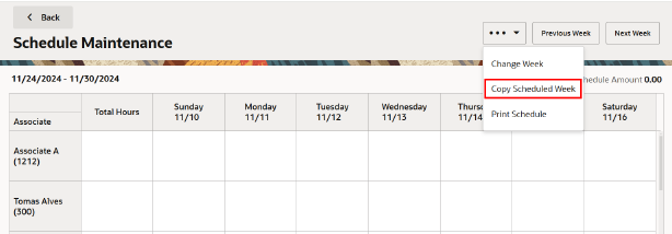 Copy Scheduled Week