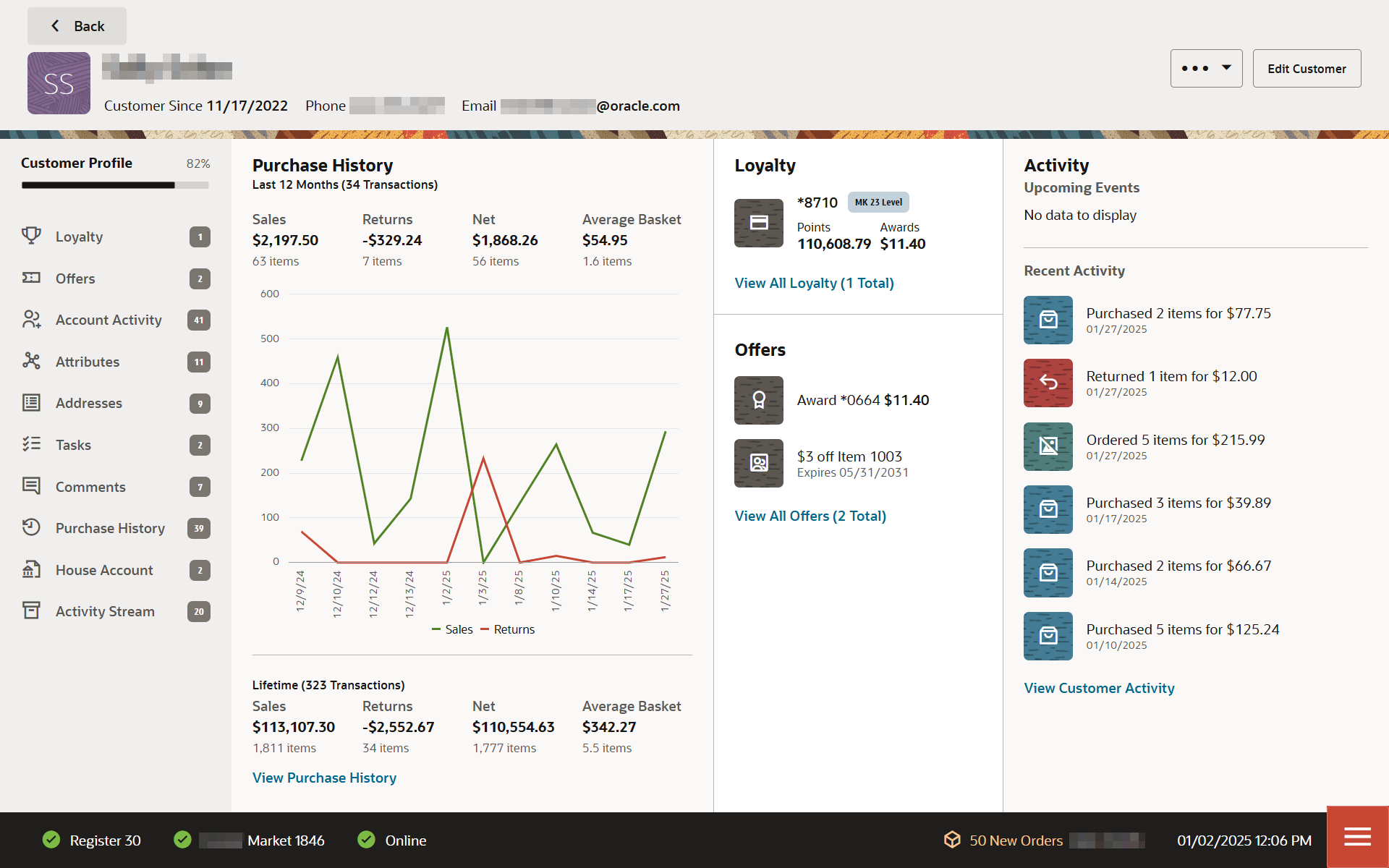 Customer Dashboard