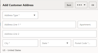 Customer Maintenance - Add Address