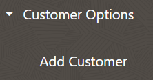 Customer Options - Add Customer