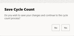 Continue Count Process Prompt
