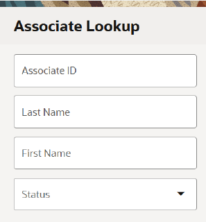 Associate Lookup Form