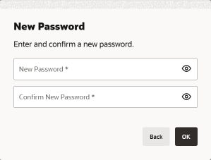 Prompt for New Associate Password and Confirmation